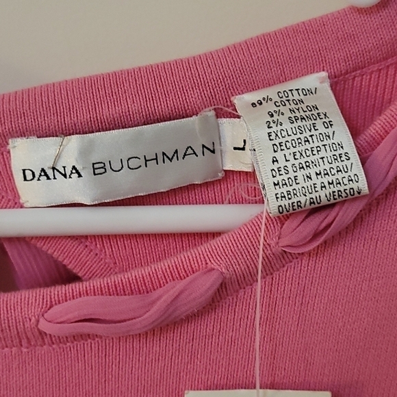DANA BUCHMAN Pink Open Back Scarf Lace-up Neckline Sweater - Picture 7 of 12